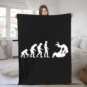Discover Brazilian Jiu Jitsu Judo Evolution Fleece Blankets