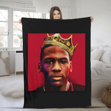 Discover Michael Jordan Crown Fleece Blankets