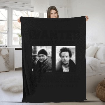 Discover Home Alone Wanted The Wet Bandits Poster Fleece Blankets