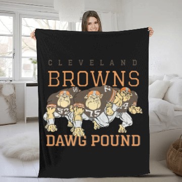 Discover Dawg Pound Retro Cleveland Browns Fleece Blankets