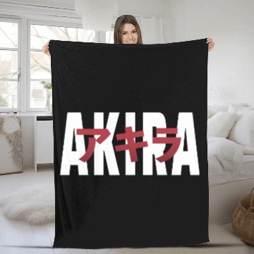 Discover Akira Japanese Text Fleece Blankets