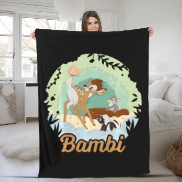 Discover Disney Bambi Thumper And Flower Paper Cut Portrait Baseball Tees Fleece Blankets