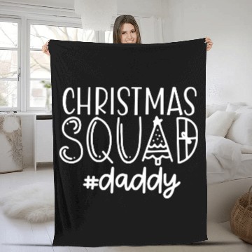Discover Christmas Squad Family Daddy Fleece Blankets