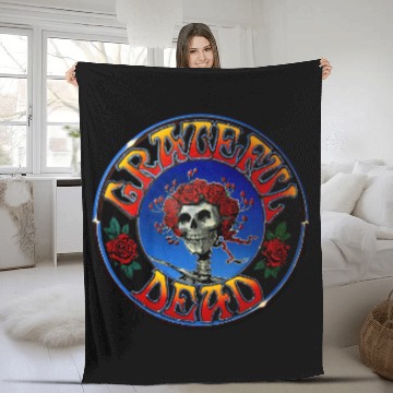 Discover Black The Grateful Dead Bertha Circle Official Fleece Blankets Fleece Blankets