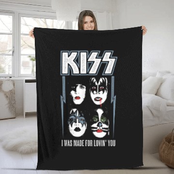 Discover Kiss Rock Band Fleece Blankets
