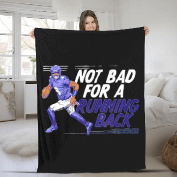 Discover Lamar Jackson Not Bad For A Running Back Fleece Blankets