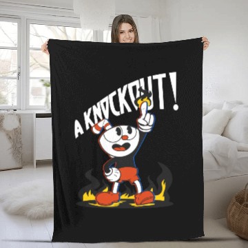 Discover It's A Knockout! - Cuphead - Cuphead - Fleece Blankets