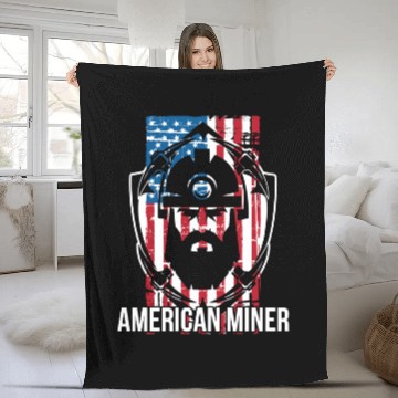 Discover Underground Mining Fleece Blankets