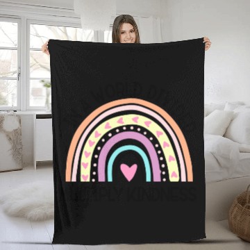 Discover In World Divided Multiply Kindness Teacher Appreciation Fleece Blankets