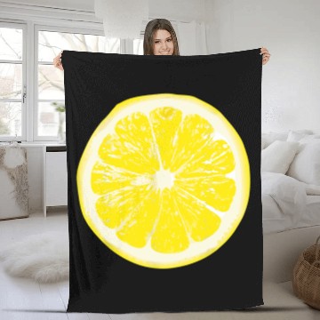 Discover Halloween Yellow Lemon Costume Fruit Fleece Blankets