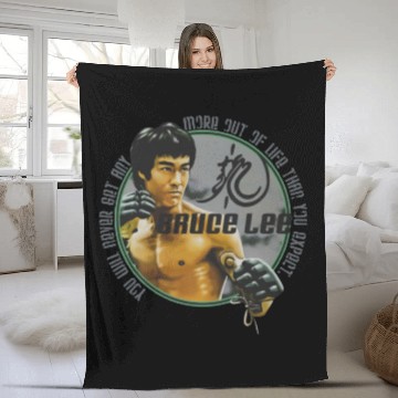 Discover Bruce Lee Expectations Signature Quote Fleece Blankets