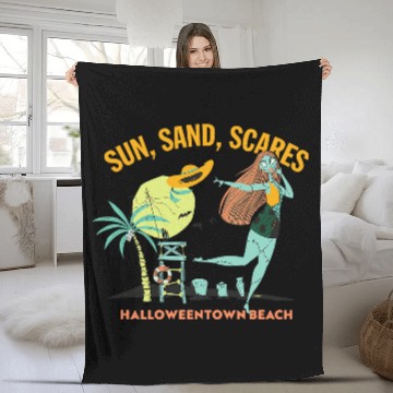 Discover Disney The Nightmare Before Christmas Sun Sand Scares Beach Fleece Blankets