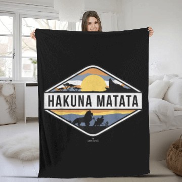 Discover Disneyss Lion King Hakuna Matata Sunset Graphic Zip Fleece Blankets