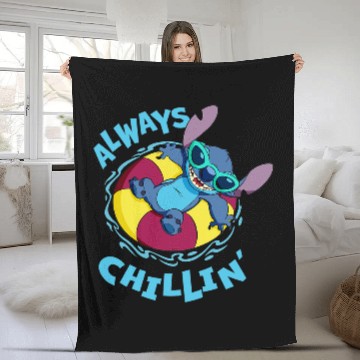 Discover Disney Lilo & Stitch Always Chillin’ Baseball Tees Fleece Blankets