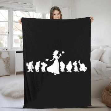 Discover Disneyss Snow White And The Seven Dwarfs White Silhouette Baseball Tees Fleece Blankets