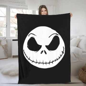 Discover disney nightmare bee christmas jack skellington face premium Baseball Jerseys Fleece Blankets