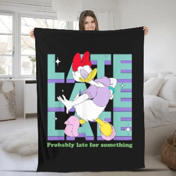 Discover Disneyss Daisy Duck Probably Late For Something Funny Fleece Blankets