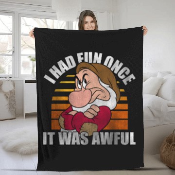 Discover Disney Snow White Grumpy I Had Fun Once It Was Awful Baseball Tees Fleece Blankets