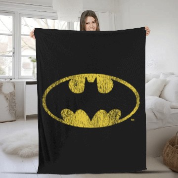 Discover DC Comics Batman Distressed Classic Logo Fleece Blankets