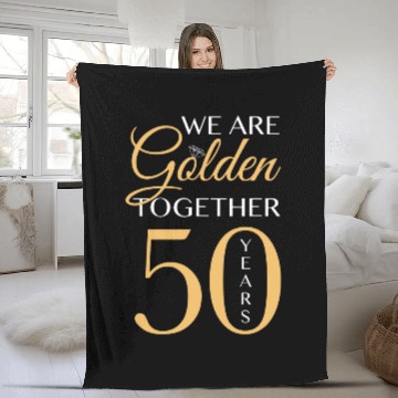 Discover Romantic Fleece Blankets For Couples - 50th Wedding Anniversary Premium Fleece Blankets