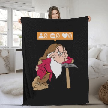 Discover Disney Snow White The Seven Dwarfs Grumpy Doesn'T Like Hawaiians Fleece Blankets