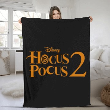 Discover Disneys Hocus Pocus 2 Logo Fleece Blankets