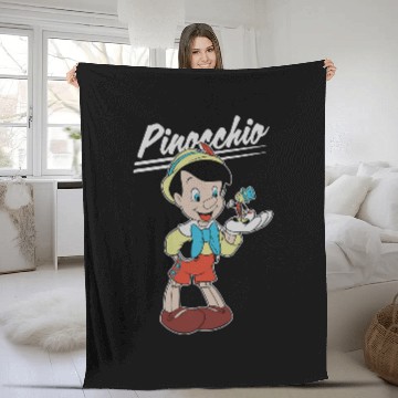 Discover Disney Pinocchio and Jiminy Cricket Hawaiians Fleece Blankets
