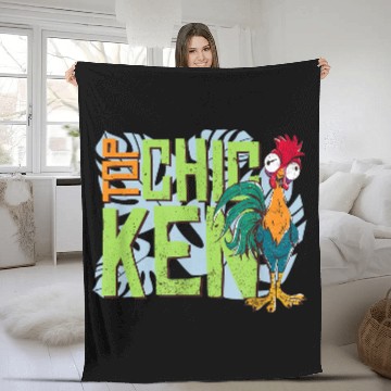 Discover Disneyss Moana 2 Hei Hei Top Chicken Tropical Panel Zip Fleece Blankets