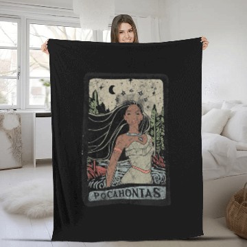 Discover Disney Pocahontas Vintagess Portrait Style Graphic Fleece Blankets