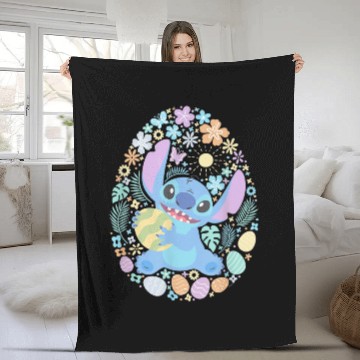 Discover Disney Lilo Stitch Easter Egg Flowers Spring Pas Fleece Blankets