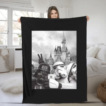 Discover Darth Vader Trooper Selfie Disneyland Fleece Blankets