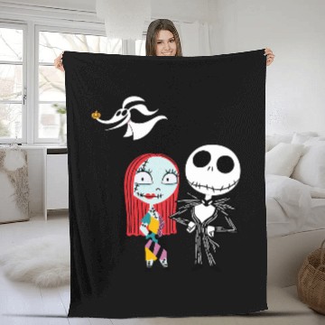 Discover Disneys Nightmare Before Christmas Jack and Sally Fleece Blankets
