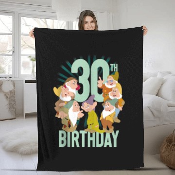 Discover Disneyss Snow White Seven Dwarfs 30th Birthday Fleece Blankets