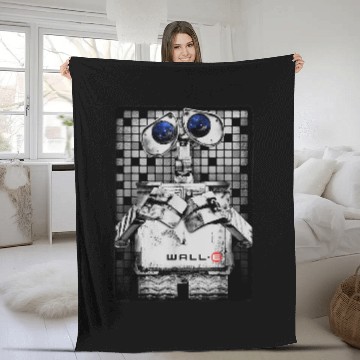 Discover Disney Pixar Wall-e Distressed Tile Sad Eyes Movie Poster Fleece Blankets