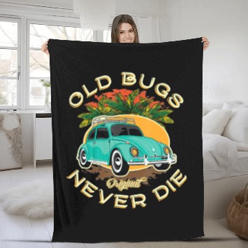 Discover Old Bugs Never Die Summer Retro Vintage Bug Beetle Baseball Jerseys Fleece Blankets