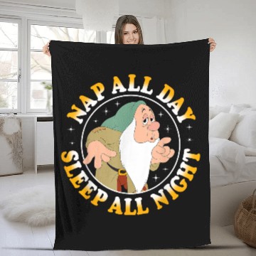 Discover Disneys Snow White Dwarf Sleepy Nap All Day Fleece Blankets