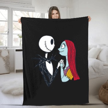 Discover Disney The Nightmare Before Christmas Jack and Sally Baseball Tees Fleece Blankets