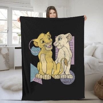 Discover Disney Lion King Simba Nala Meet Eyes Valentines Hawaiians Fleece Blankets