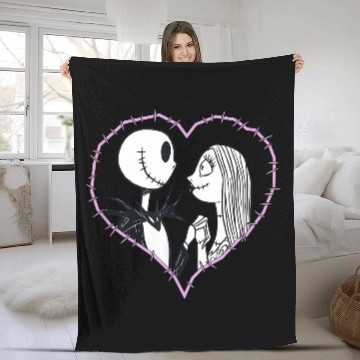 Discover Disneyss The Nightmare Before Christmas Jack Sally Heart Fleece Blankets