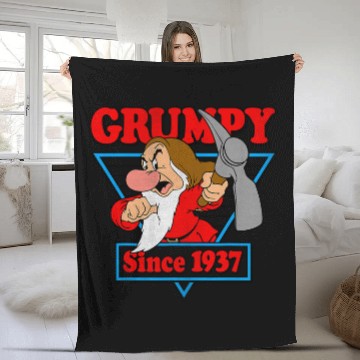 Discover Disneys Snow White Grumpy Since 1937 Triangle Graphic Fleece Blankets