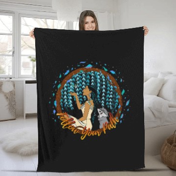 Discover Disney Pocahontas Follow Your Path Circle Text Baseball Jerseys Fleece Blankets