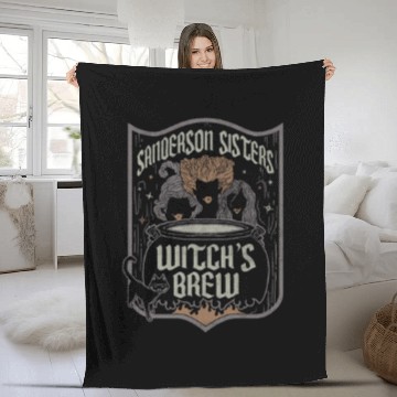 Discover Disneyss Hocus Pocus Sanderson Sisters Witch Brew Retro Logo Fleece Blankets