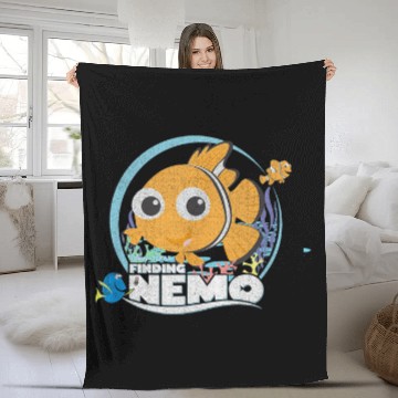 Discover Disney Pixar Finding Nemo Group Shot Chibi Fleece Blankets