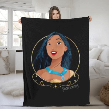 Discover Disneyss Princess Royalty Group Matching Pocahontas 2 sided Zip Fleece Blankets