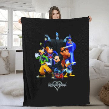Discover Disneyss Kingdom Hearts Magical Characters Mash Up Chest Logo Baseball Tees Fleece Blankets