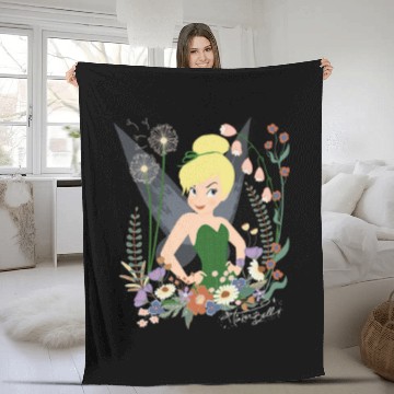 Discover Disneyss Tinker Bell Peter Pan Fairy And Flowers Fleece Blankets