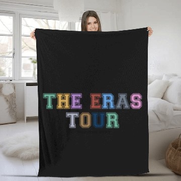 Discover Eras Tour Sticker Houston Fleece Blankets