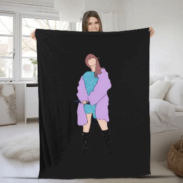 Discover Eras Tour Outfit: Lavender Haze (Light Blue Edition) Fleece Blankets