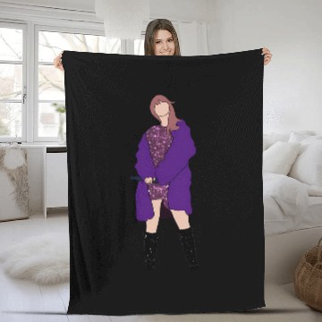 Discover Eras Tour Outfit: Lavender Haze ( Maroon Edition) Fleece Blankets