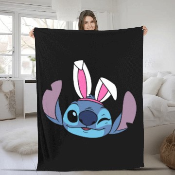 Discover Amazon Essentials Disney Stitch Winking Spring Easter Bunny Ears Bunny Baseball Tees Fleece Blankets